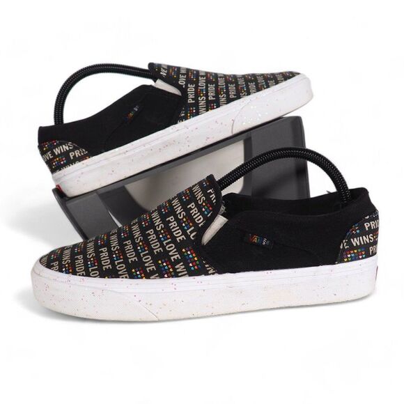 Vans Asher Classic Slip-on "Pride" Skate Shoes Multicolor Women's 10 - Picture 1 of 11